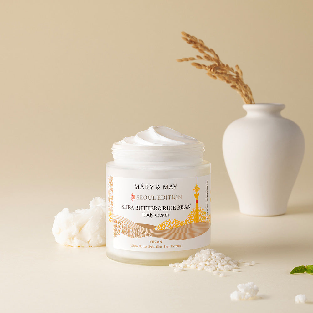 Mary&May [Édition Séoul] Crème corporelle au beurre de karité et au son de riz 250 ml