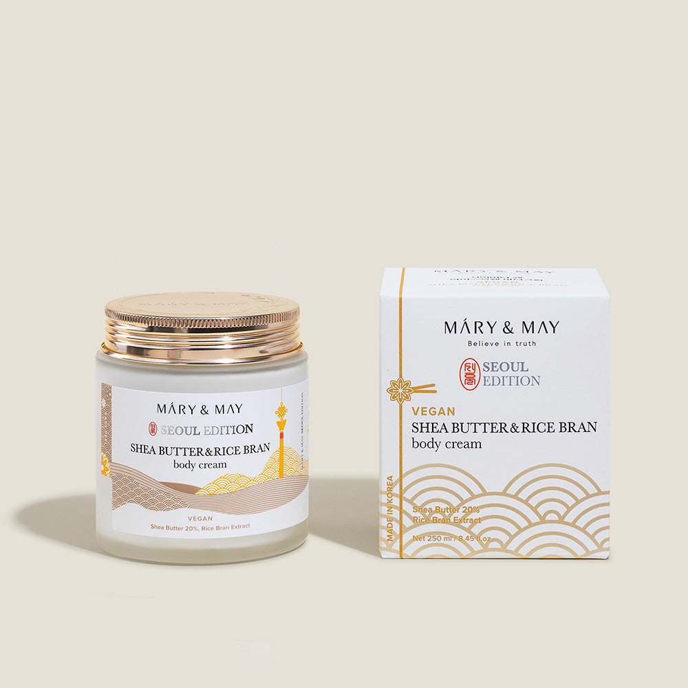 Mary&May [Édition Séoul] Crème corporelle au beurre de karité et au son de riz 250 ml