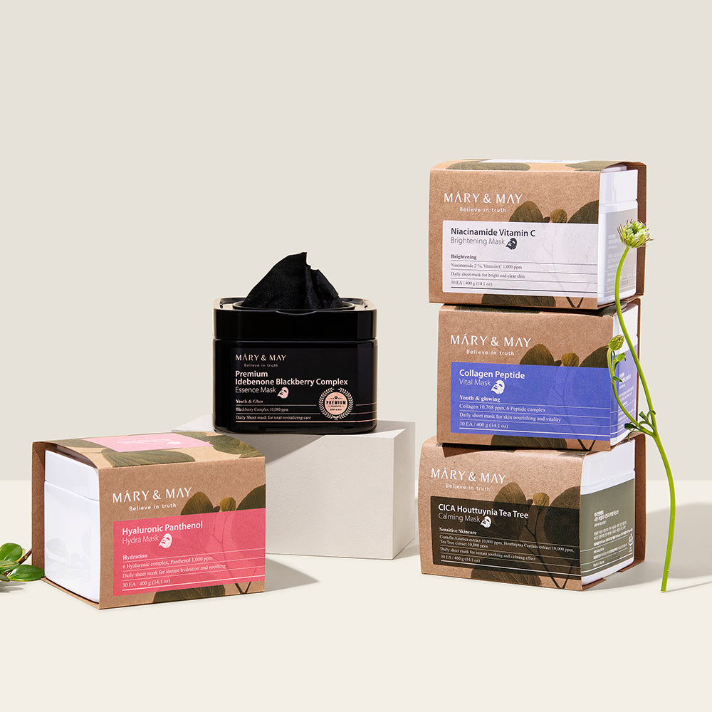 Mary&May Masque Apaisant CICA Houttuynia Tea Tree 30 unités (400g)