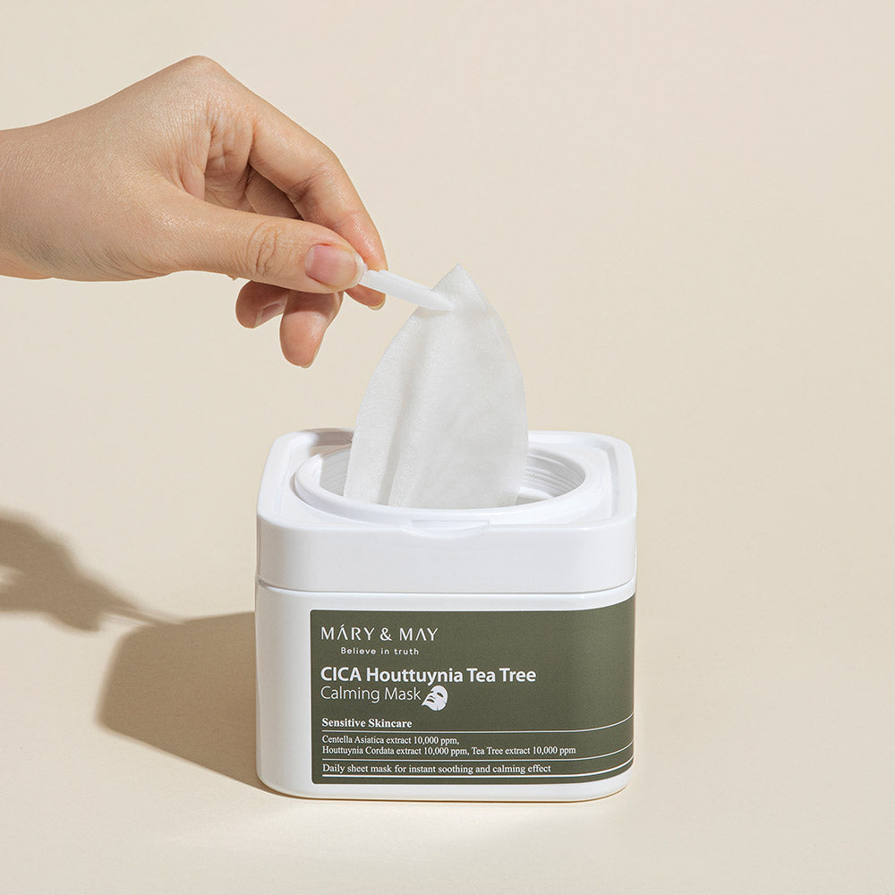 Mary&May Masque Apaisant CICA Houttuynia Tea Tree 30 unités (400g)