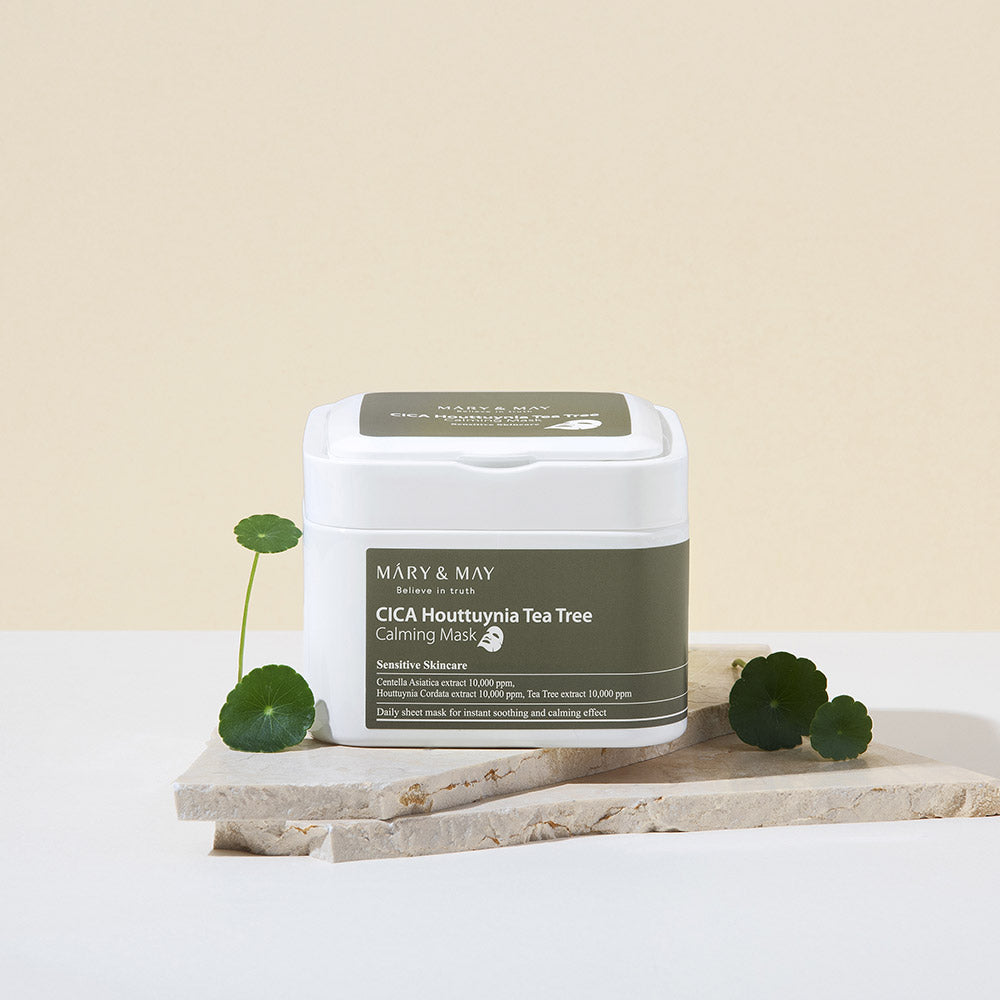 Mary&May Masque Apaisant CICA Houttuynia Tea Tree 30 unités (400g)
