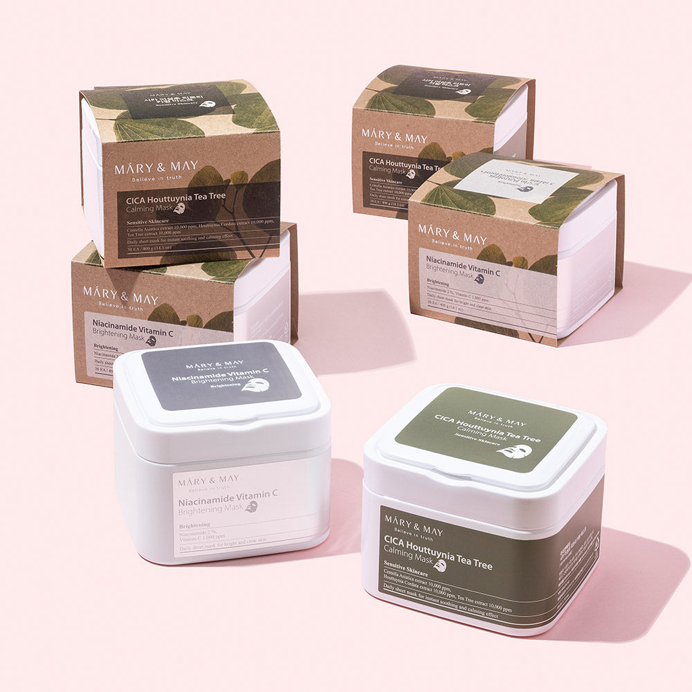 Mary&May Masque Apaisant CICA Houttuynia Tea Tree 30 unités (400g)