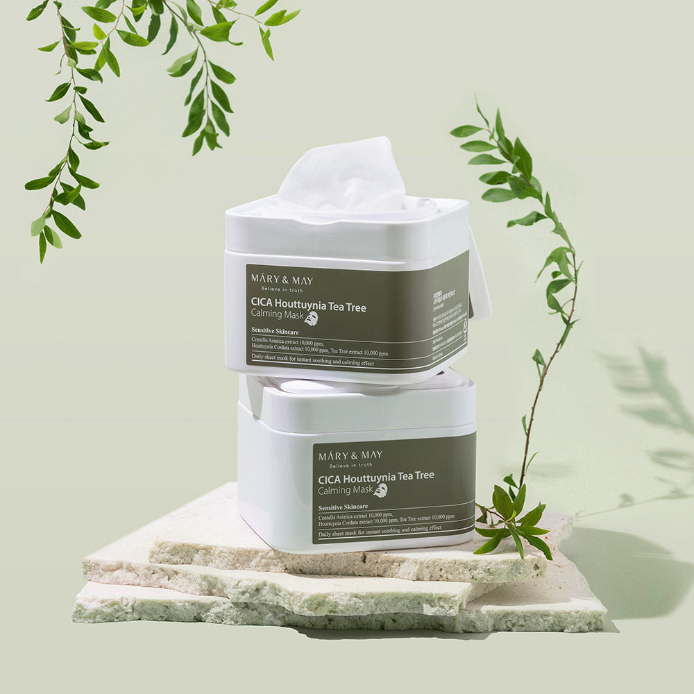 Mary&May Masque Apaisant CICA Houttuynia Tea Tree 30 unités (400g)