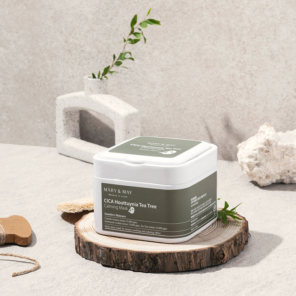 Mary&May Masque Apaisant CICA Houttuynia Tea Tree 30 unités (400g)