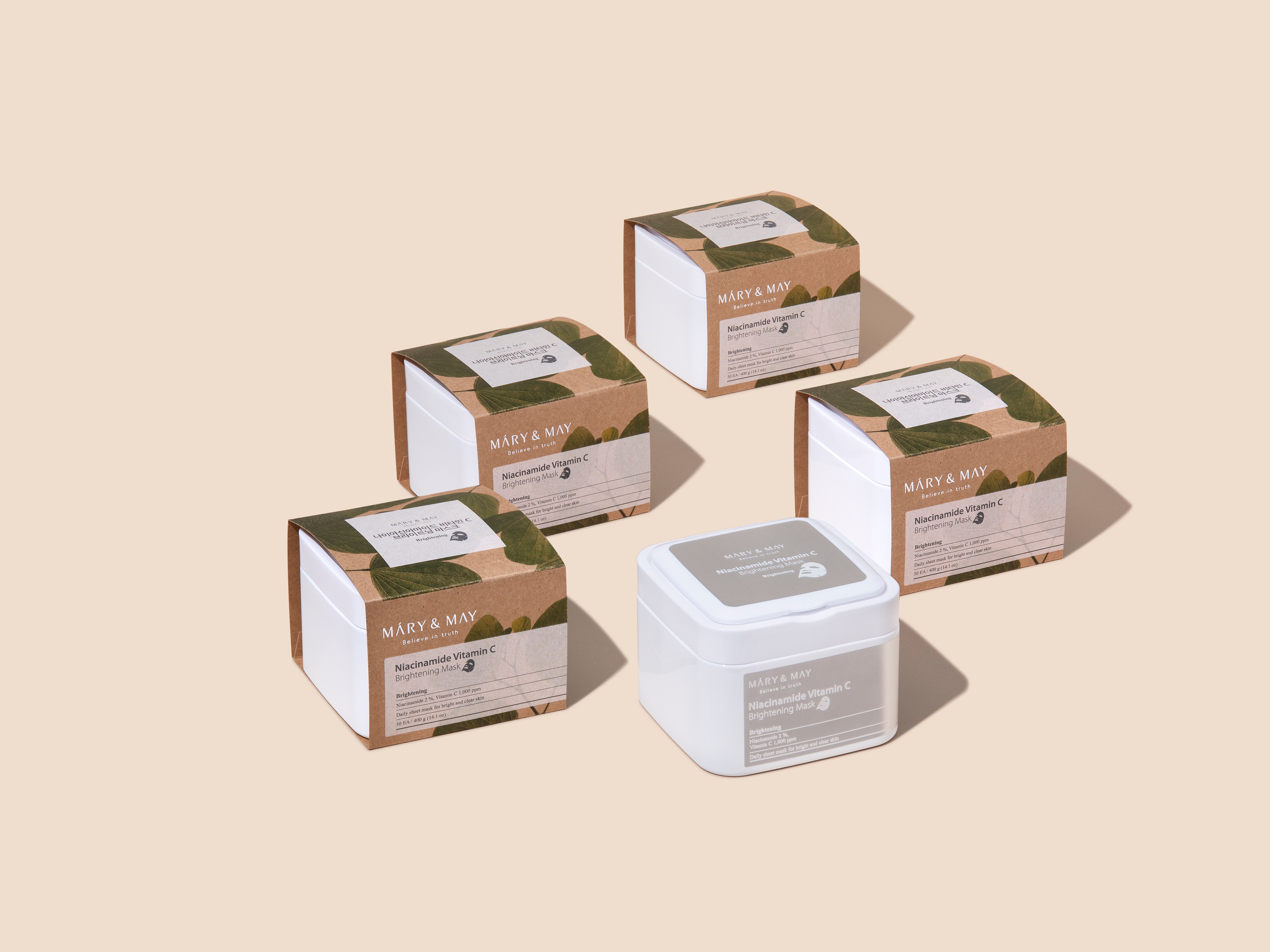 Mary&May Niacinamide Vitamine C Masque Éclaircissant 30 unités (400g)