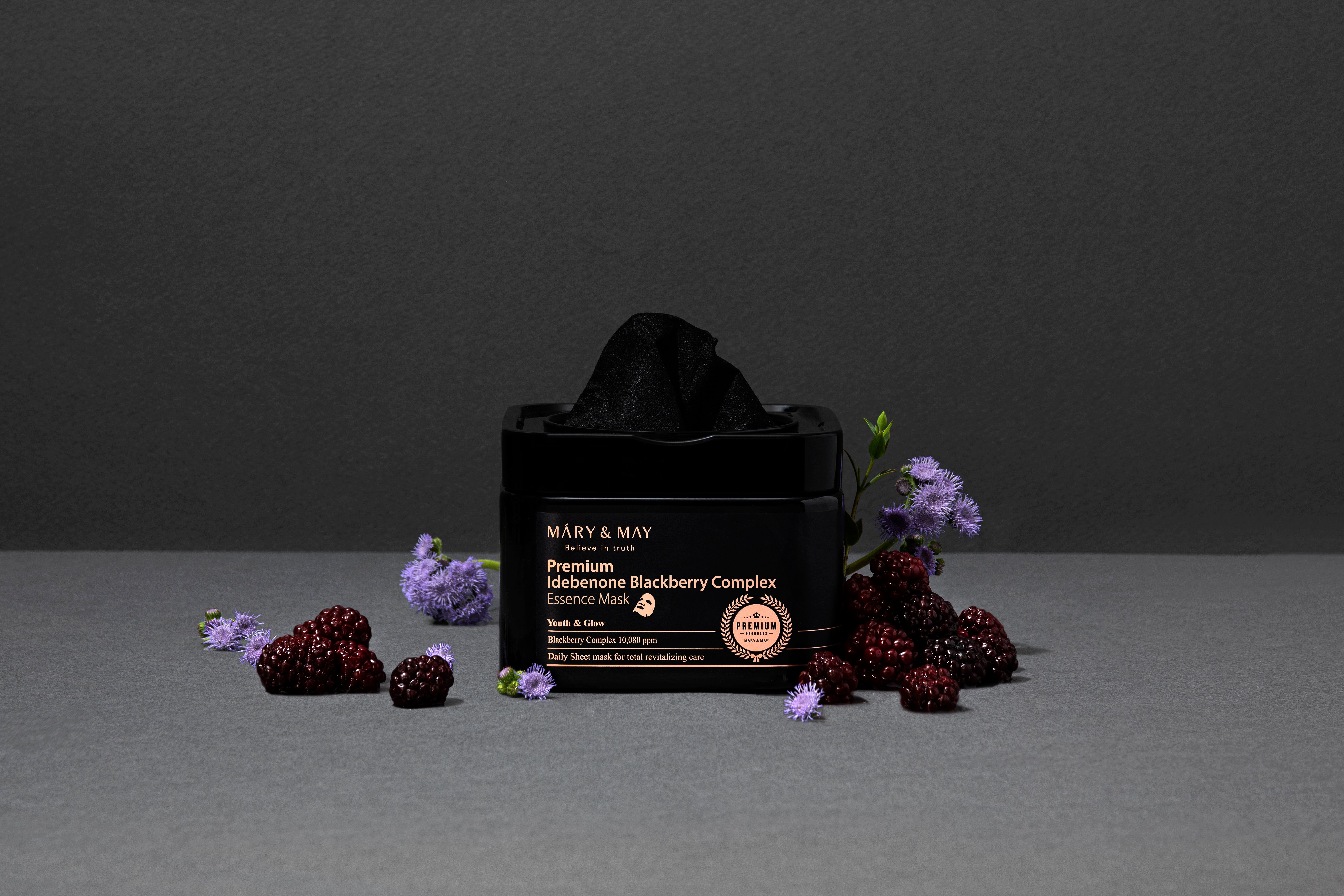 Mary&May Masque Essence Complexe Mûre Idébénone Premium 20 masques/250g