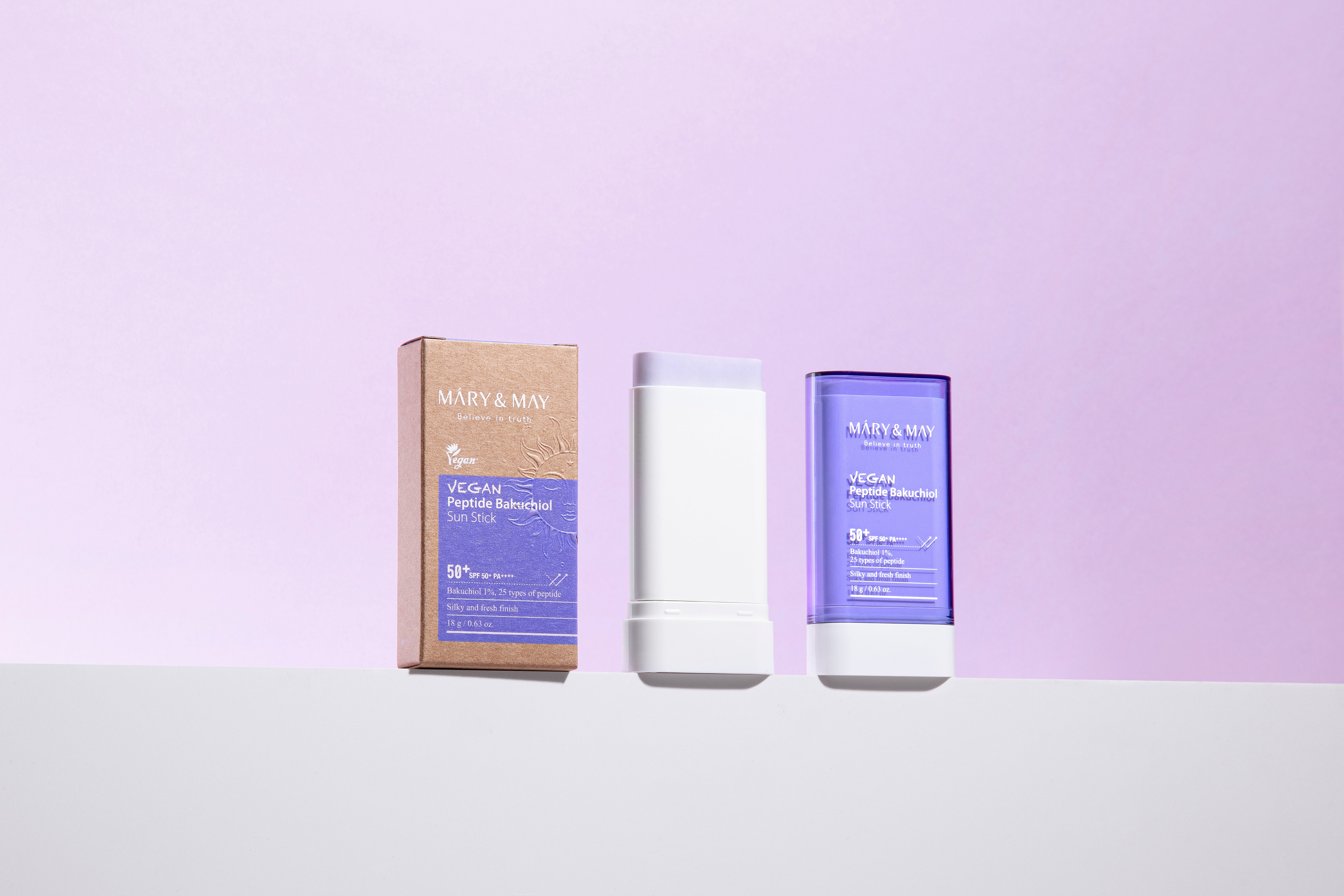 Mary&May Stick Solaire Végan Peptide Bakuchiol SPF50+ PA++++ 18g