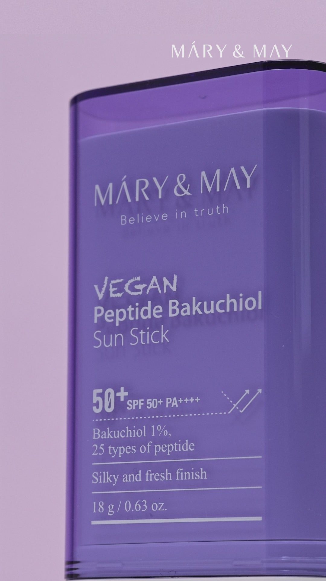Charger la vidéo : Mary&amp;May Stick Solaire Végan Peptide Bakuchiol SPF50+ PA++++ 18g